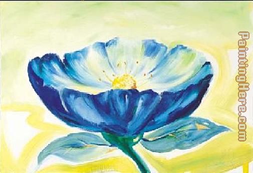 Blue Daisy painting - Alfred Gockel Blue Daisy art painting